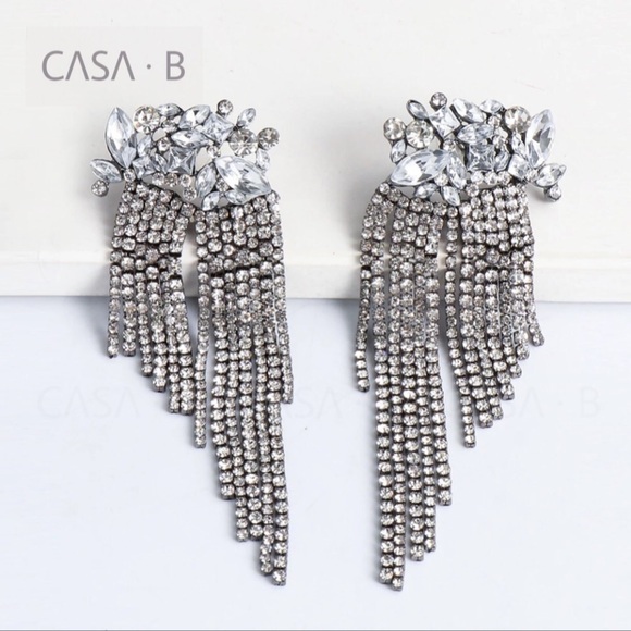 NEW to CASA B | Marchesa Crystal Duster Earrings - Picture 2 of 3